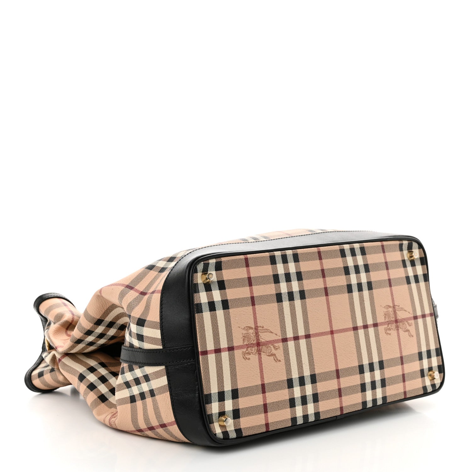 Burberry Haymarket Check Medium Golderton Tote Black 4 of 10