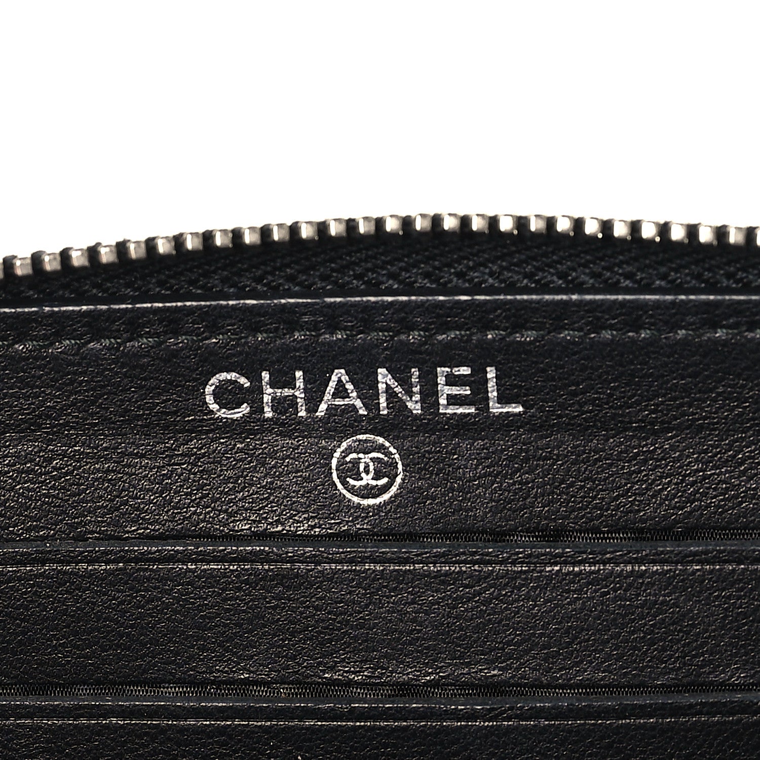 Chanel Patent Quilted Small Zip Around Wallet Black 6 of 8