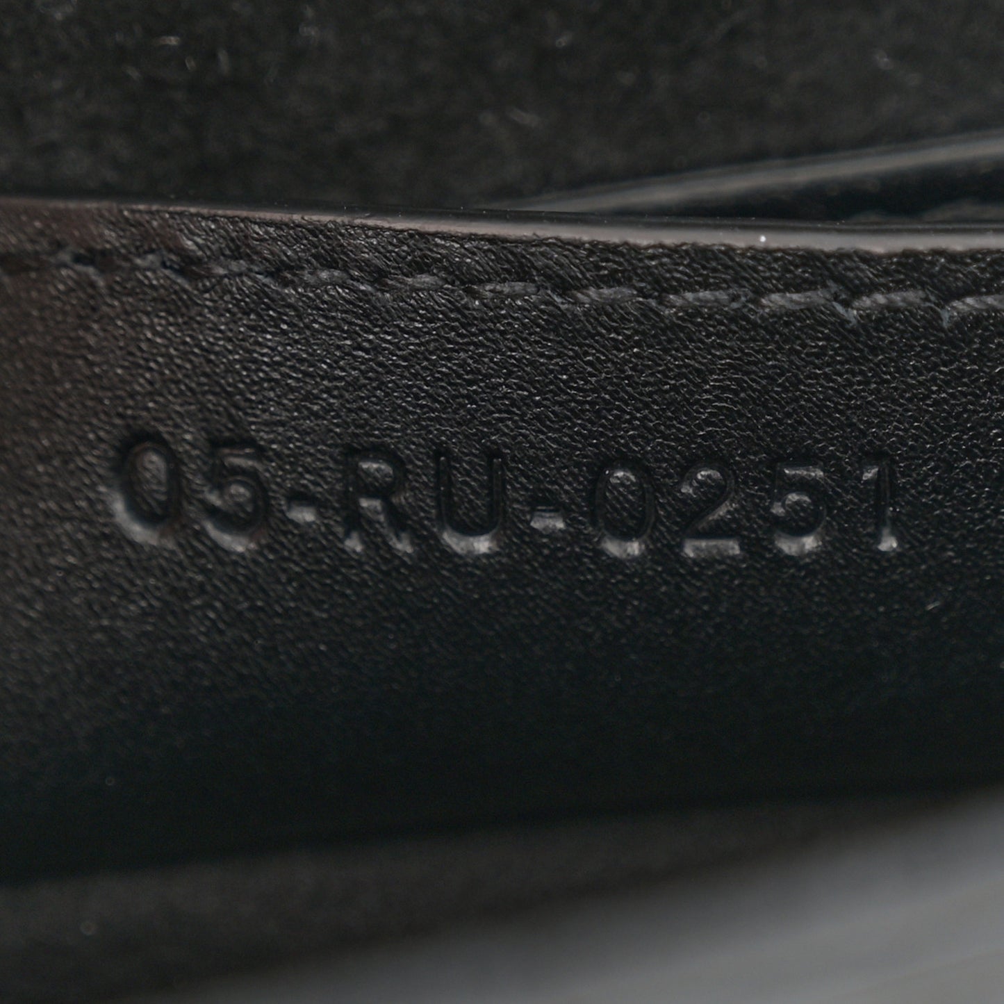 Calfskin Embossed Oblique Saddle Bag Black