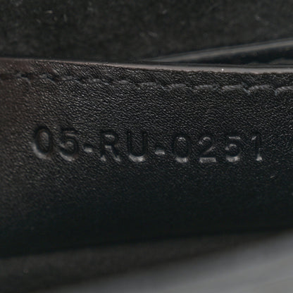 Christian Dior Calfskin Embossed Oblique Saddle Bag Black 7 of 11