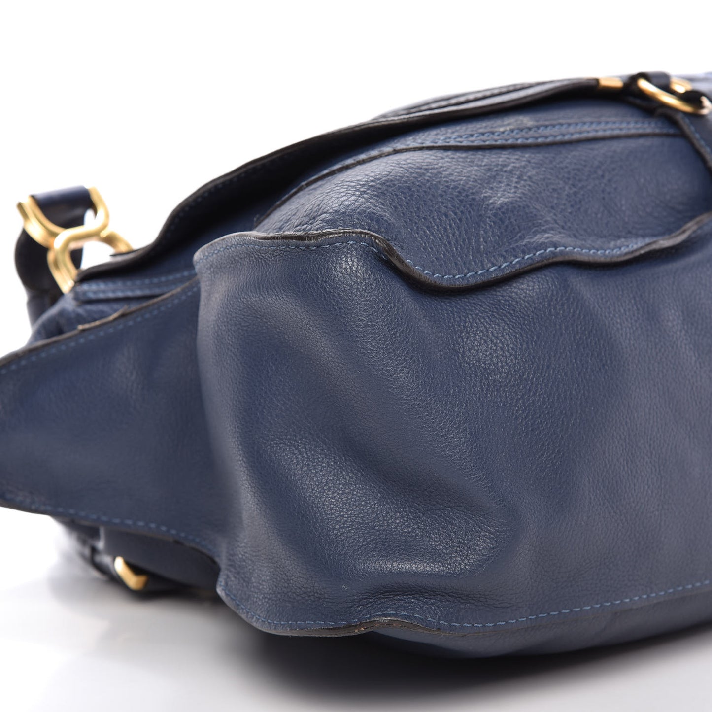 Calfskin Large Marcie Satchel Royal Navy