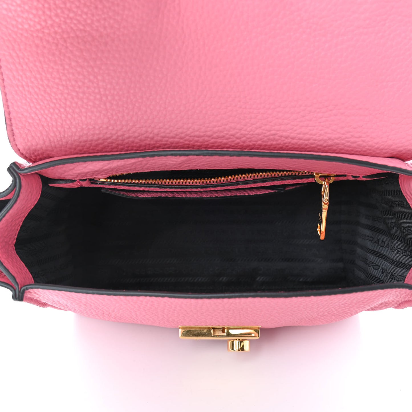 Vitello Daino Sound Twin Pocket Satchel Begonia