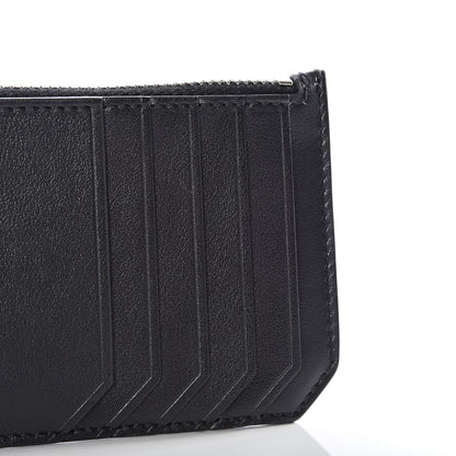 Saint Laurent Calfskin Moujik Patch Fragments Zip Pouch Card Holder Black 11 of 14