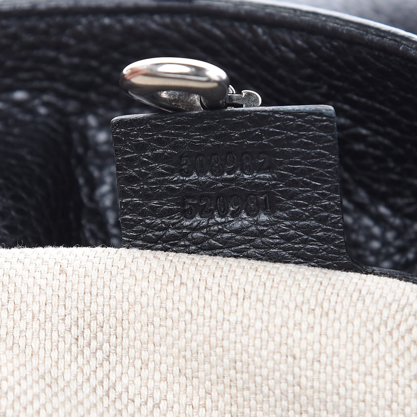 Pebbled Calfskin Studded Medium Soho Chain Shoulder Bag Black