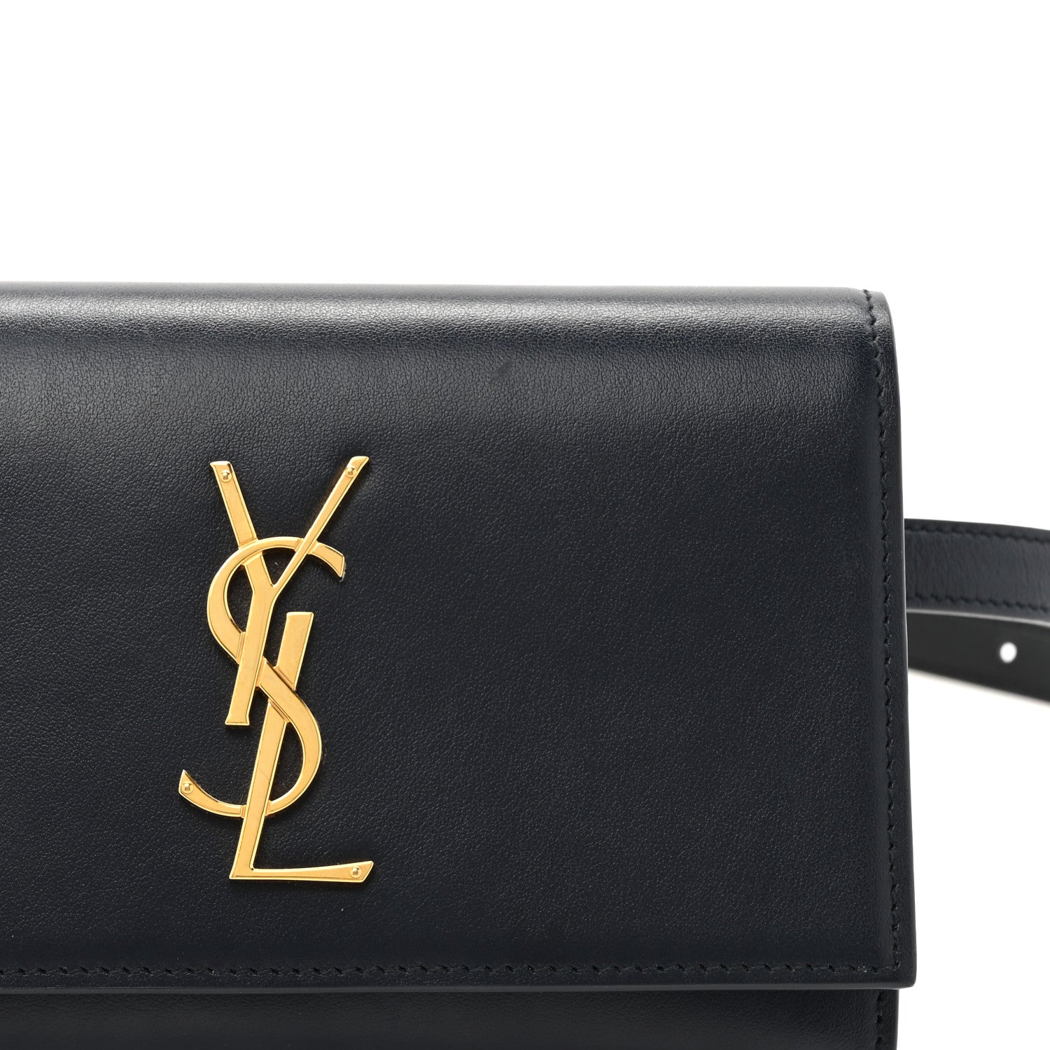 Saint Laurent Smooth Calfskin Monogram Kate Belt Bag Deep Marine Black 8 of 16