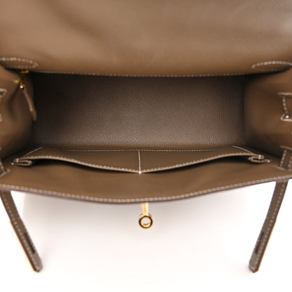 Hermes Epsom Kelly Sellier 28 Etoupe 5 of 11