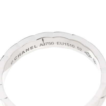 Chanel 18K White Gold Mini Coco Crush Ring 52 6 4 of 5