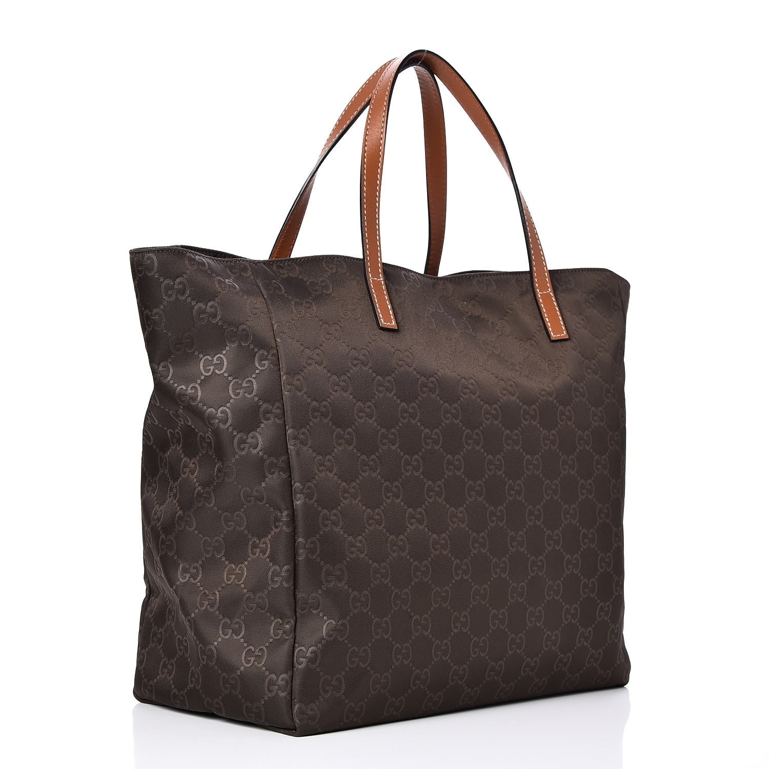 Gucci Nylon Monogram Medium Tote Brown 3 of 7