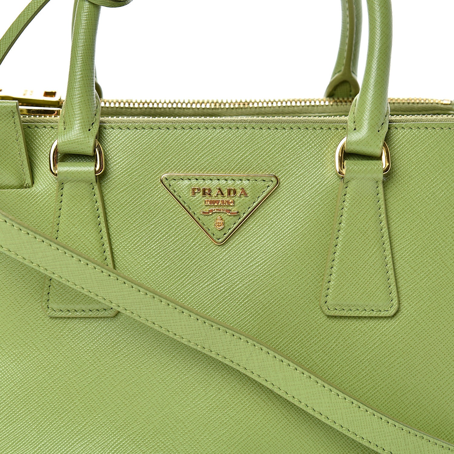 Prada Saffiano Lux Mini Galleria Double Zip Tote Prato 8 of 12