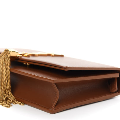 Saint Laurent Smooth Calfskin Classic Monogram Kate Tassel Chain Wallet Brown 8 of 8