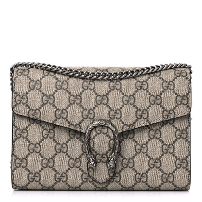 Gucci GG Supreme Monogram Mini Dionysus Chain Wallet Beige Black 1 of 9