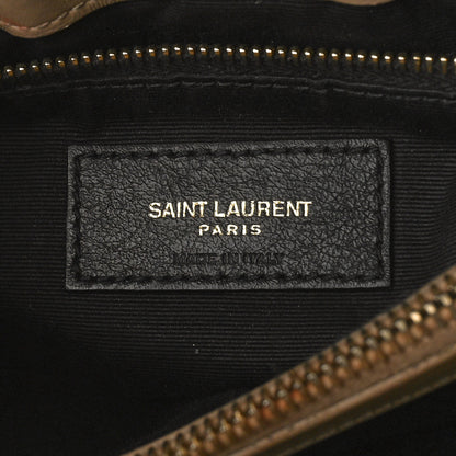 Saint Laurent Calfskin Y Quilted Monogram Medium Loulou Chain Satchel Dark Beige 8 of 21