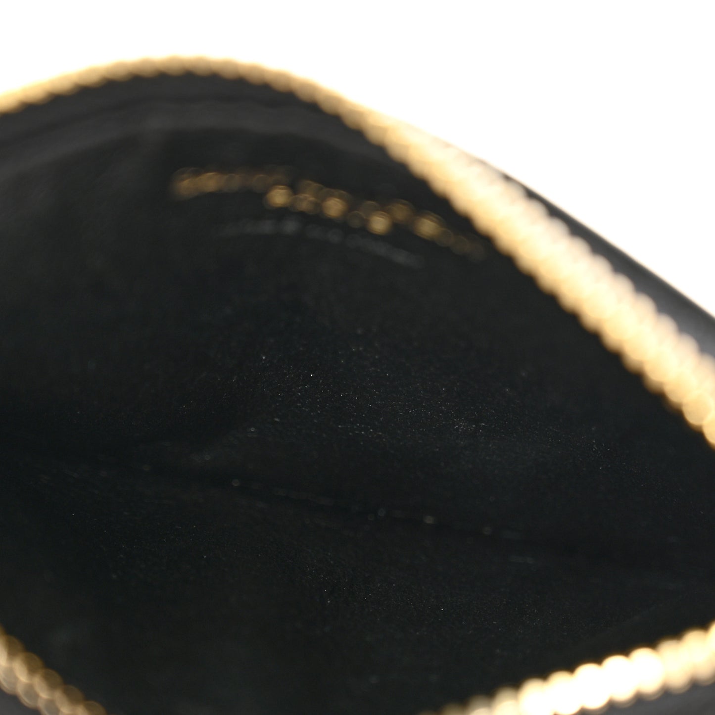 Grain De Poudre Matelasse Chevron Monogram Fragments Zippered Card Case Black