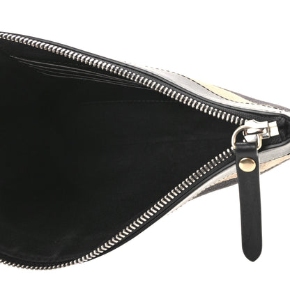 Burberry Mega Check Peyton Crossbody Clutch Bag Black 5 of 8