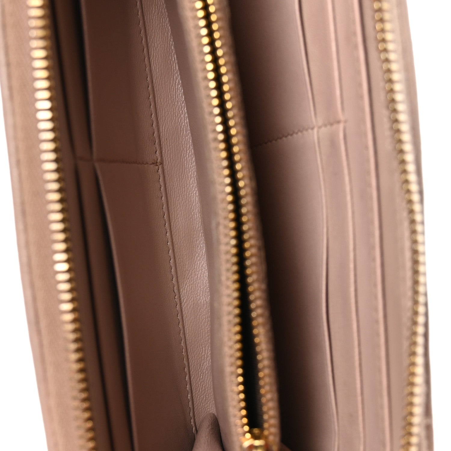 Miu Miu Nappa Matelasse Zip Around Wallet Pomice 5 of 9