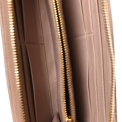 Miu Miu Nappa Matelasse Zip Around Wallet Pomice 5 of 9