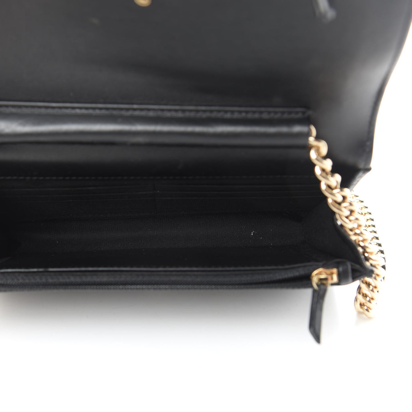 Caviar Quilted Boy Wallet On Chain WOC Black