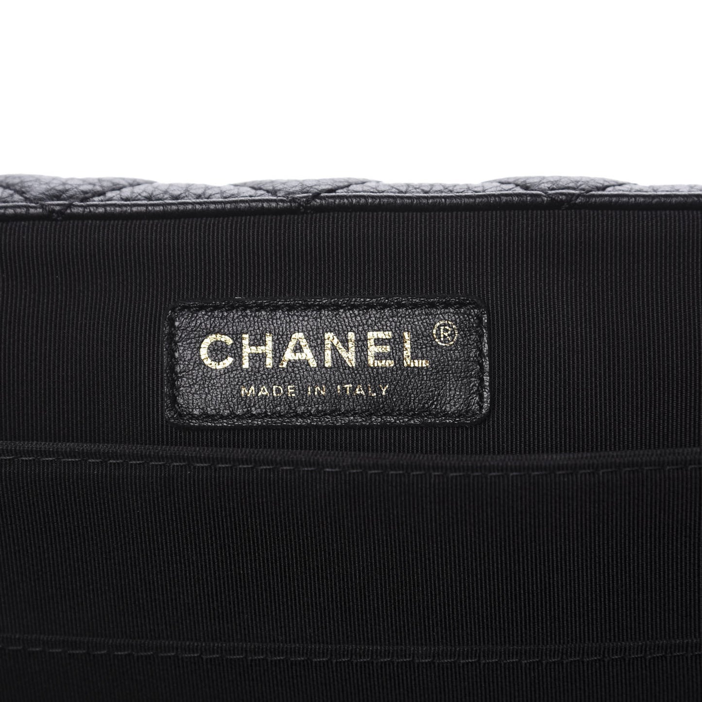 Calfskin Quilted XXL Travel Flap Bag Black