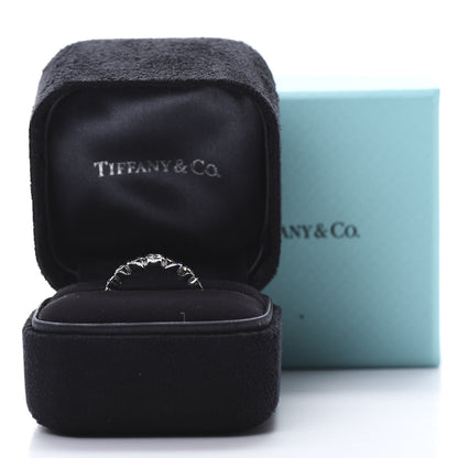 Tiffany Platinum Diamond Blue Sapphire Jazz Ring 50 5.5 6 of 6