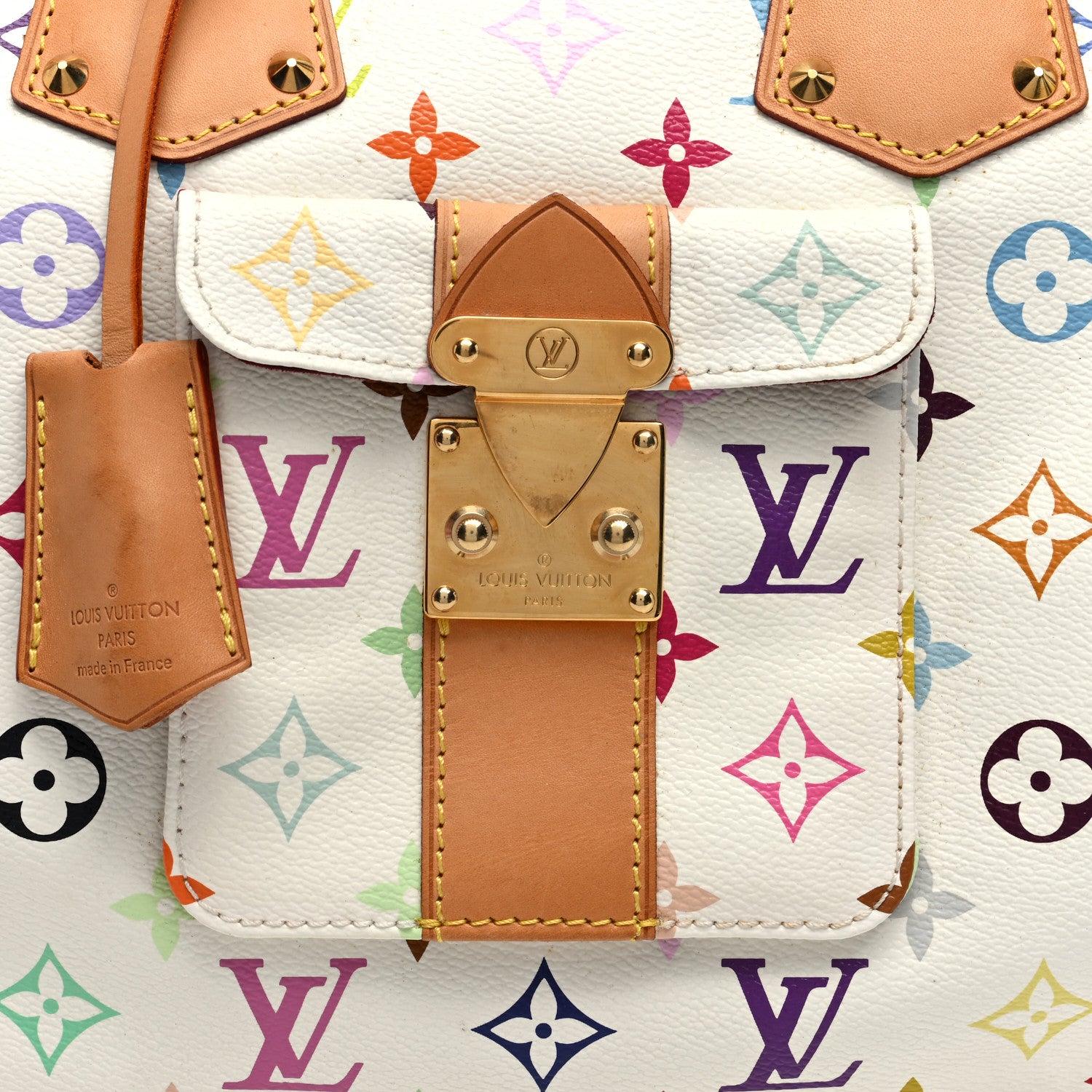 Louis Vuitton Monogram Multicolor Speedy 30 White 7 of 9