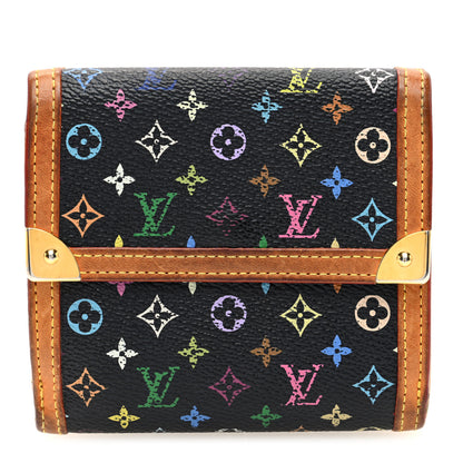 Louis Vuitton Monogram Multicolor Porte-Monnaie Billets Wallet Black 1 of 8