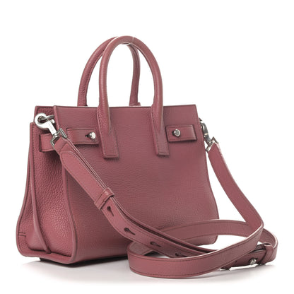 Saint Laurent Grained Calfskin Nano Supple Sac De Jour Dark Rose 2 of 10