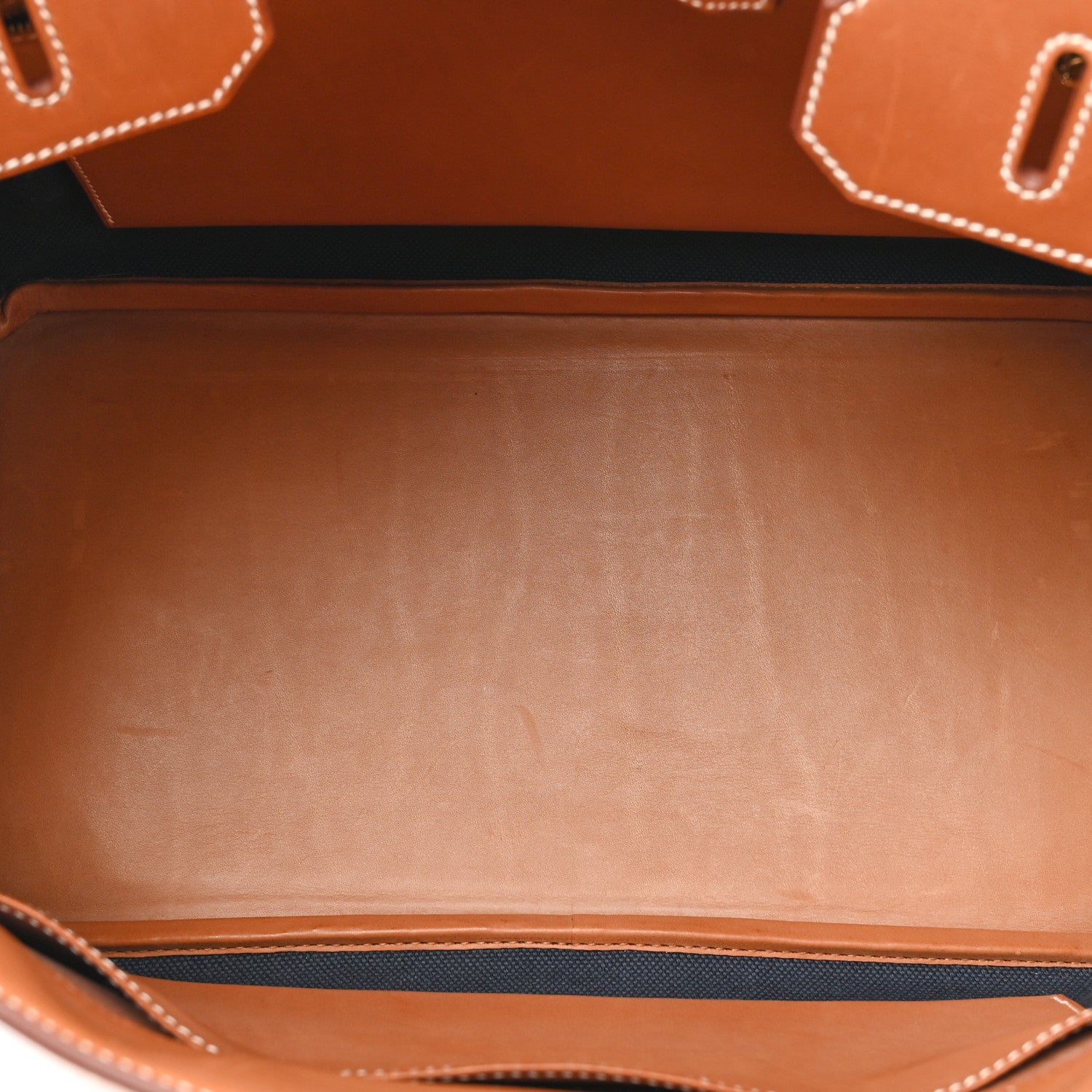 Hermes Toile Natural Barenia Flag Birkin 35 Fauve Bleu Indigo Bleu Thalassa 5 of 19