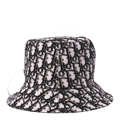 Christian Dior Oblique Plan De Paris Reversible Teddy-D Brim Bucket Hat 58 Black White 8 of 14