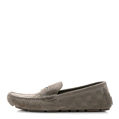 Louis Vuitton Mens Suede Monte Carlo Loafers 10 Beige 1 of 9
