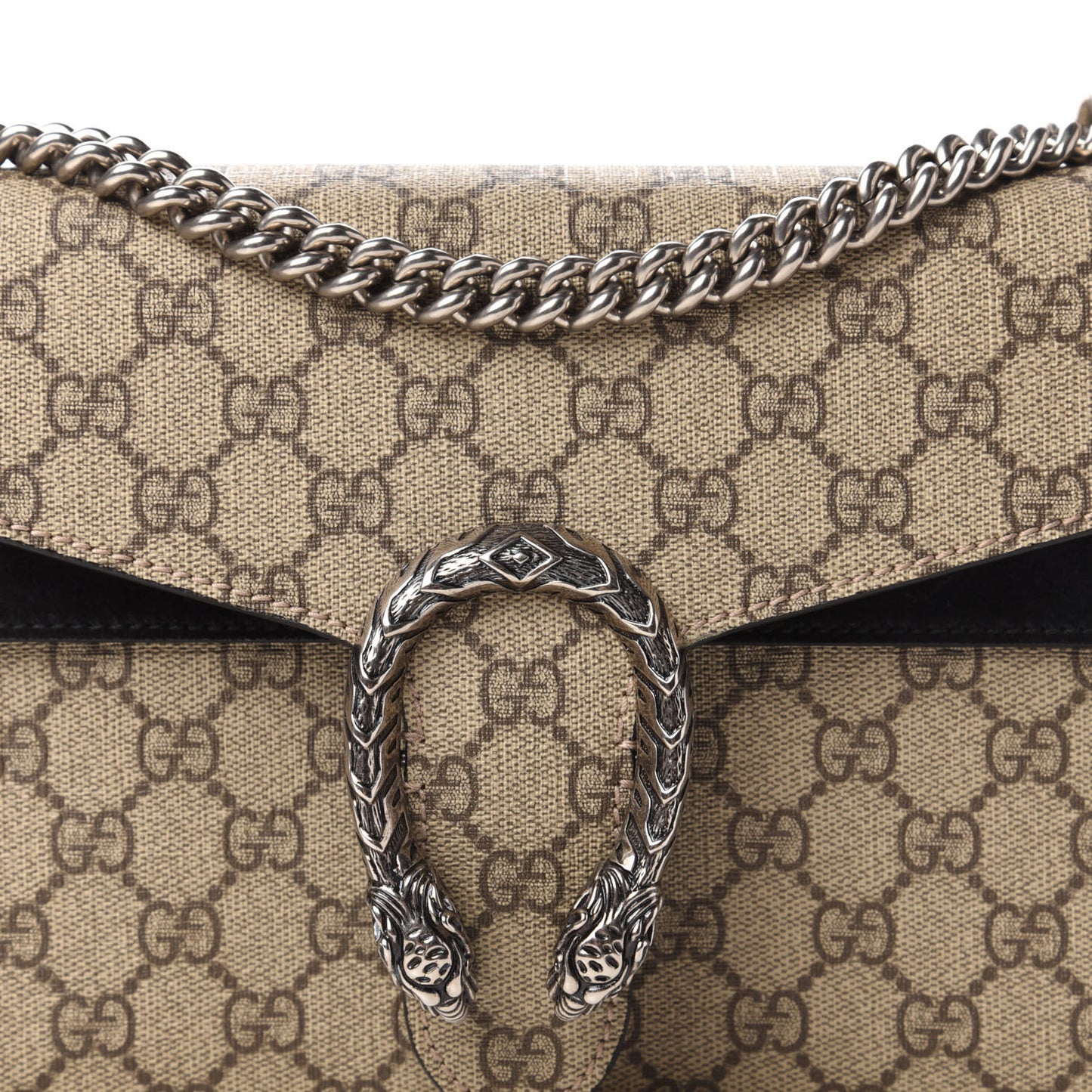 GG Supreme Monogram Small Dionysus Shoulder Bag Black