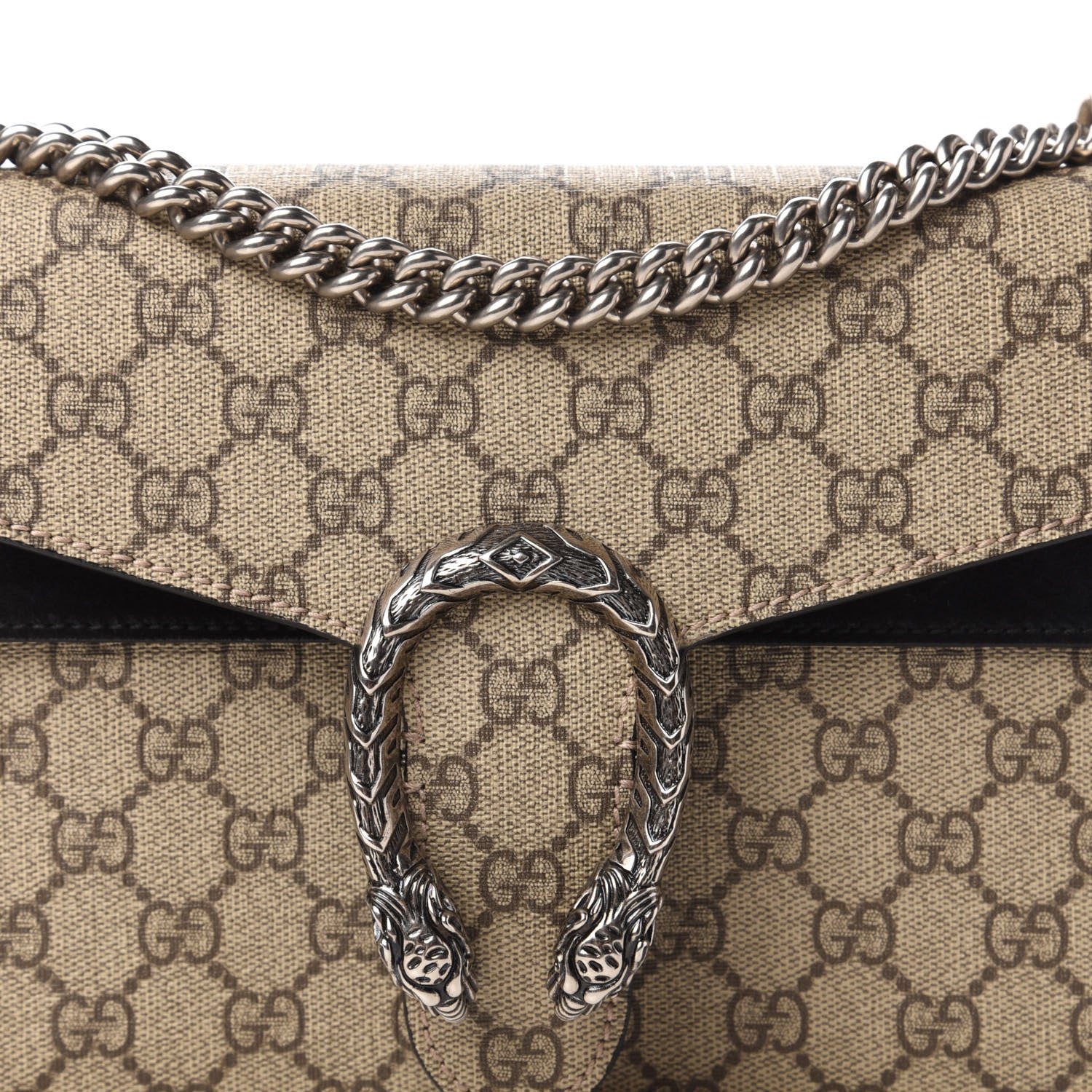 Gucci GG Supreme Monogram Small Dionysus Shoulder Bag Black 9 of 10