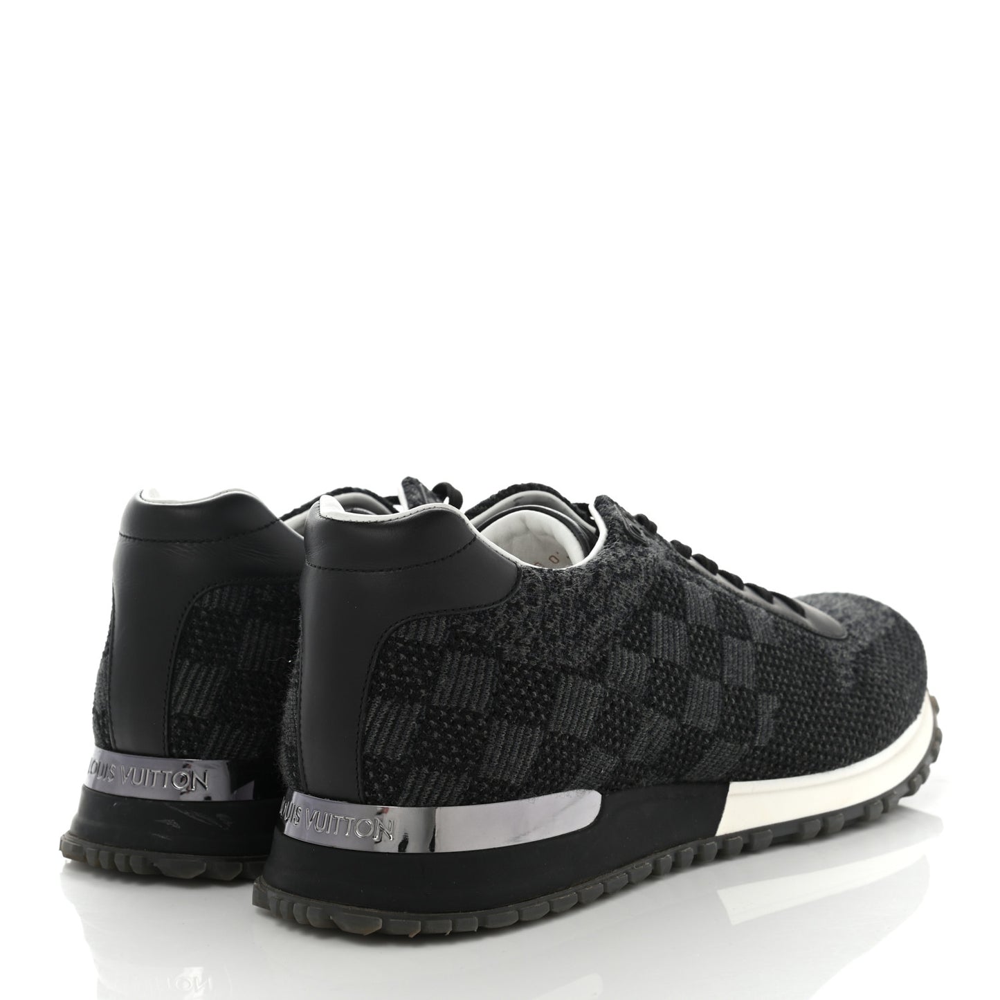 Calfskin Damier Run Away Sneakers 9.5 Graphite