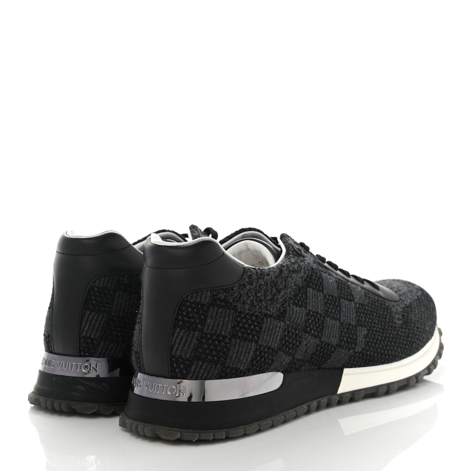 Louis Vuitton Calfskin Damier Run Away Sneakers 9.5 Graphite 4 of 12