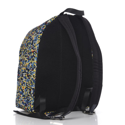 Fendi Nylon Vitello Elite Flamingo Granite Lightning Monster Eyes Backpack Multicolor Lavagna 2 of 9
