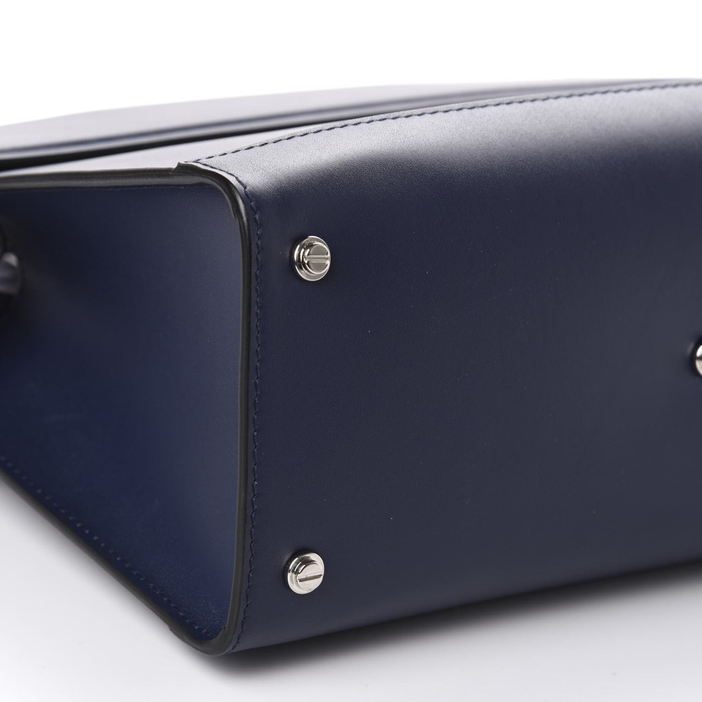 Smooth Calfskin Small Horizon Satchel Navy