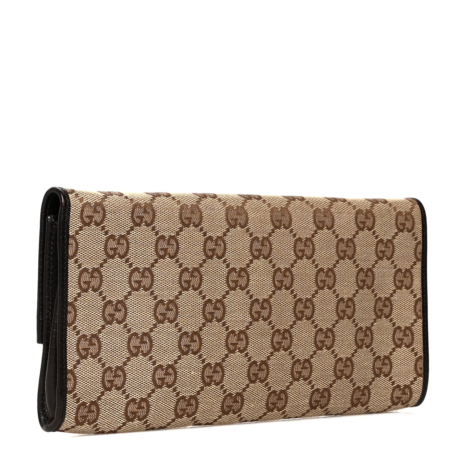 Gucci Monogram Bamboo Bar Clutch Dark Brown 4 of 8