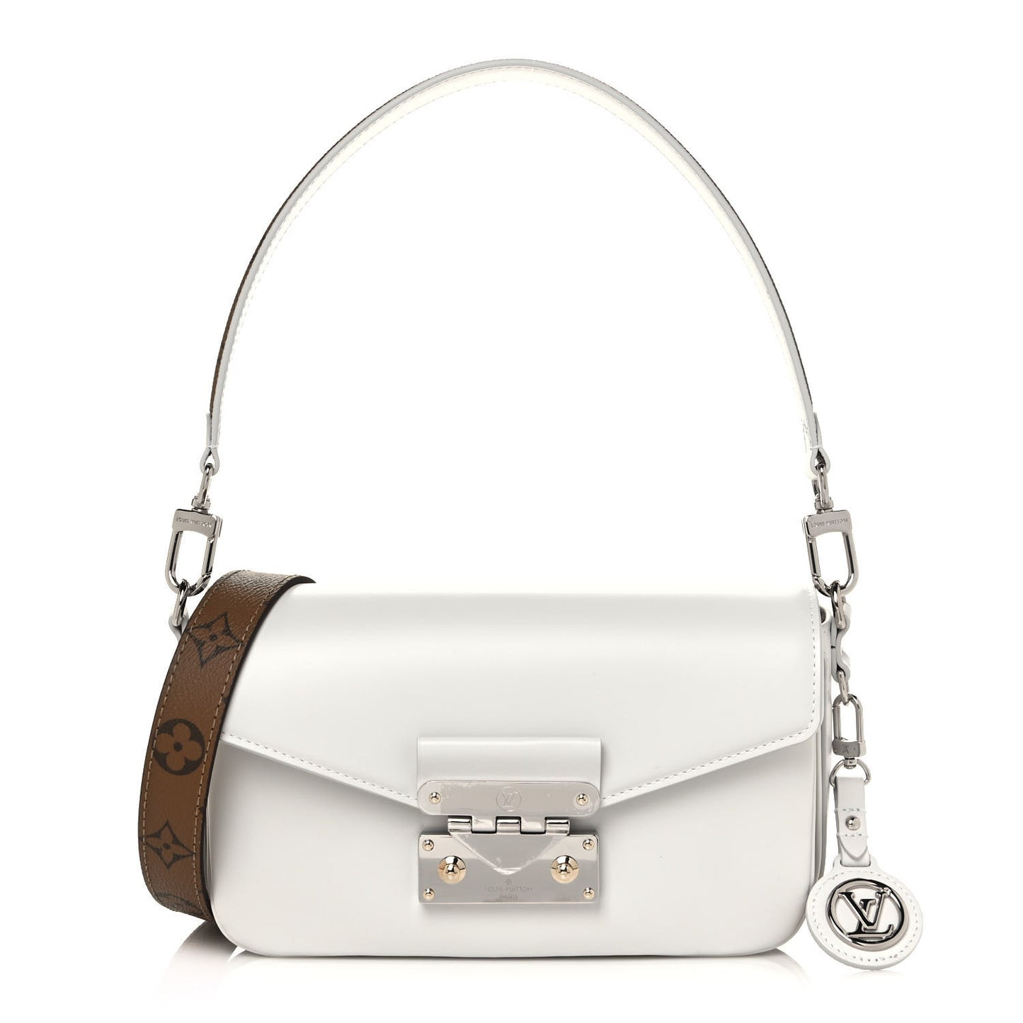 Calfskin Reverse Monogram Swing White
