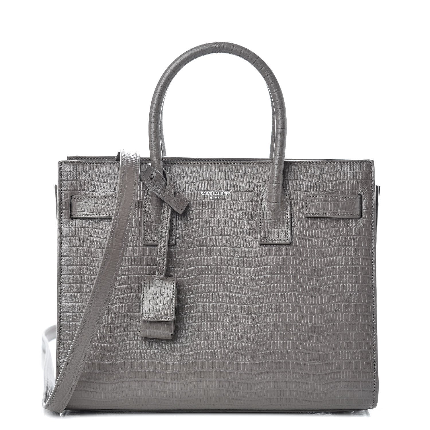 Saint Laurent Lizard Calfskin Embossed Baby Sac De Jour Fog 1 of 9