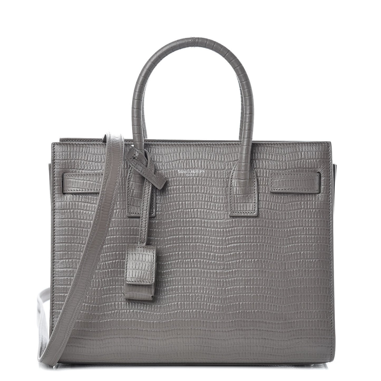 Lizard Calfskin Embossed Baby Sac De Jour Fog
