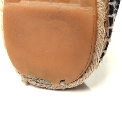 Chanel Velvet CC Espadrilles 39 Dark Navy Black 11 of 15