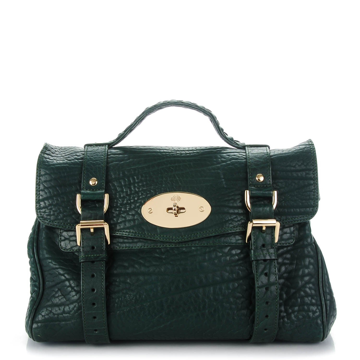 Mulberry Shrunken Calfskin Medium Alexa Pheasant Green 1 of 7