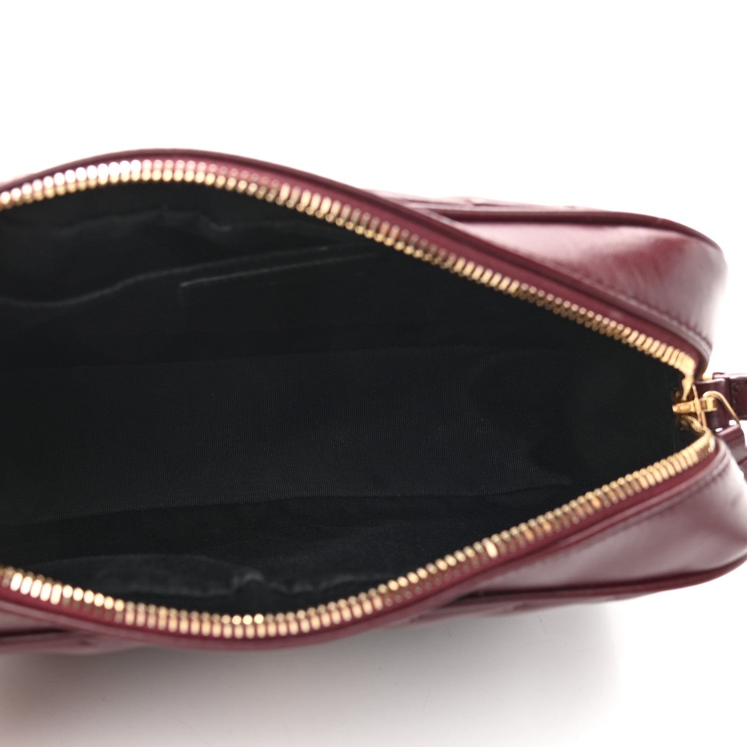 Saint Laurent Calfskin Matelasse Monogram Lou Camera Bag Dark Legion Red 5 of 9