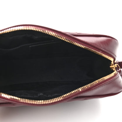 Saint Laurent Calfskin Matelasse Monogram Lou Camera Bag Dark Legion Red 5 of 9