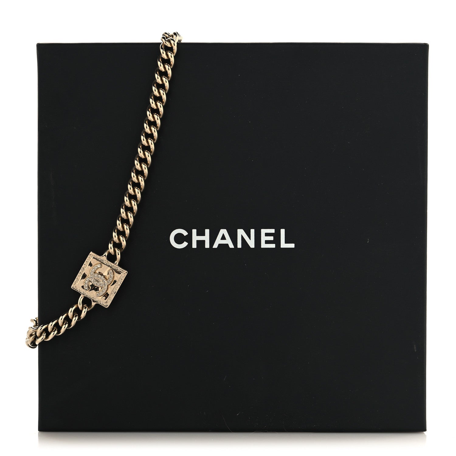 Chanel Metal Crystal CC Choker Gold 5 of 5
