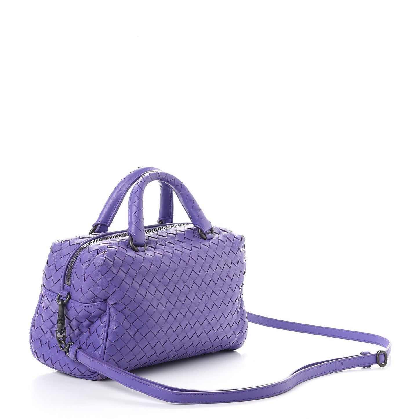Nappa Intrecciato Mini Boston Lavender