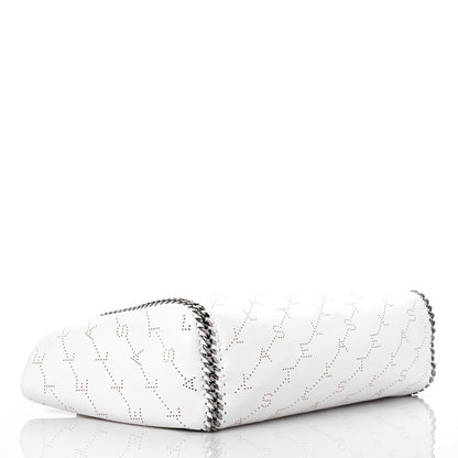 Stella McCartney Eco Alter Nappa Perforated Logo Falabella Reversible Tote Optical White 5 of 9