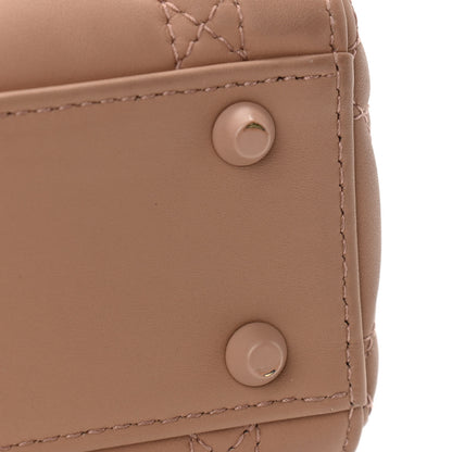 Christian Dior Ultra Matte Calfskin Cannage Mini Lady Dior Light Beige 10 of 10
