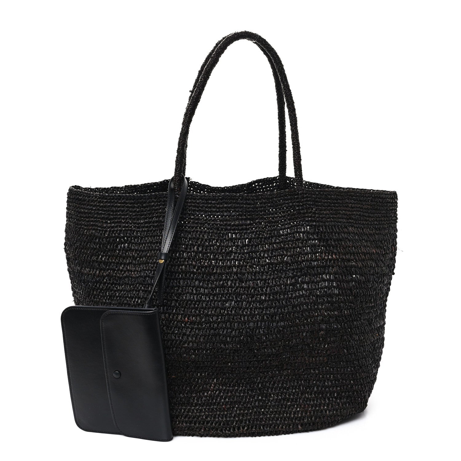 The Row Raffia Oregon Bag Black 1698053 – FASHIONPHILE