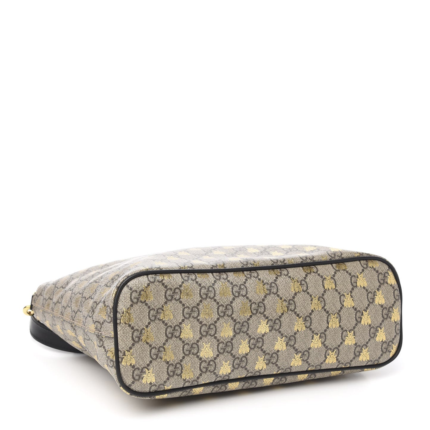 Soft GG Supreme Monogram Bees Small Crossbody Tote Beige Oro Black