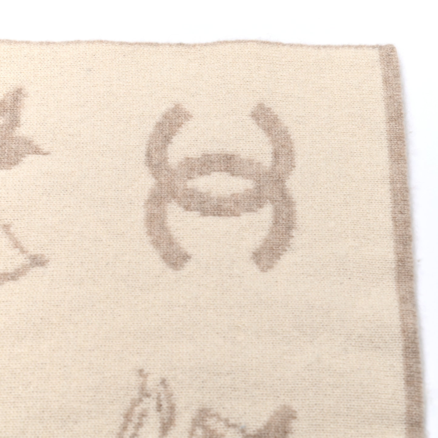 Cashmere CC Camelia Scarf Beige White